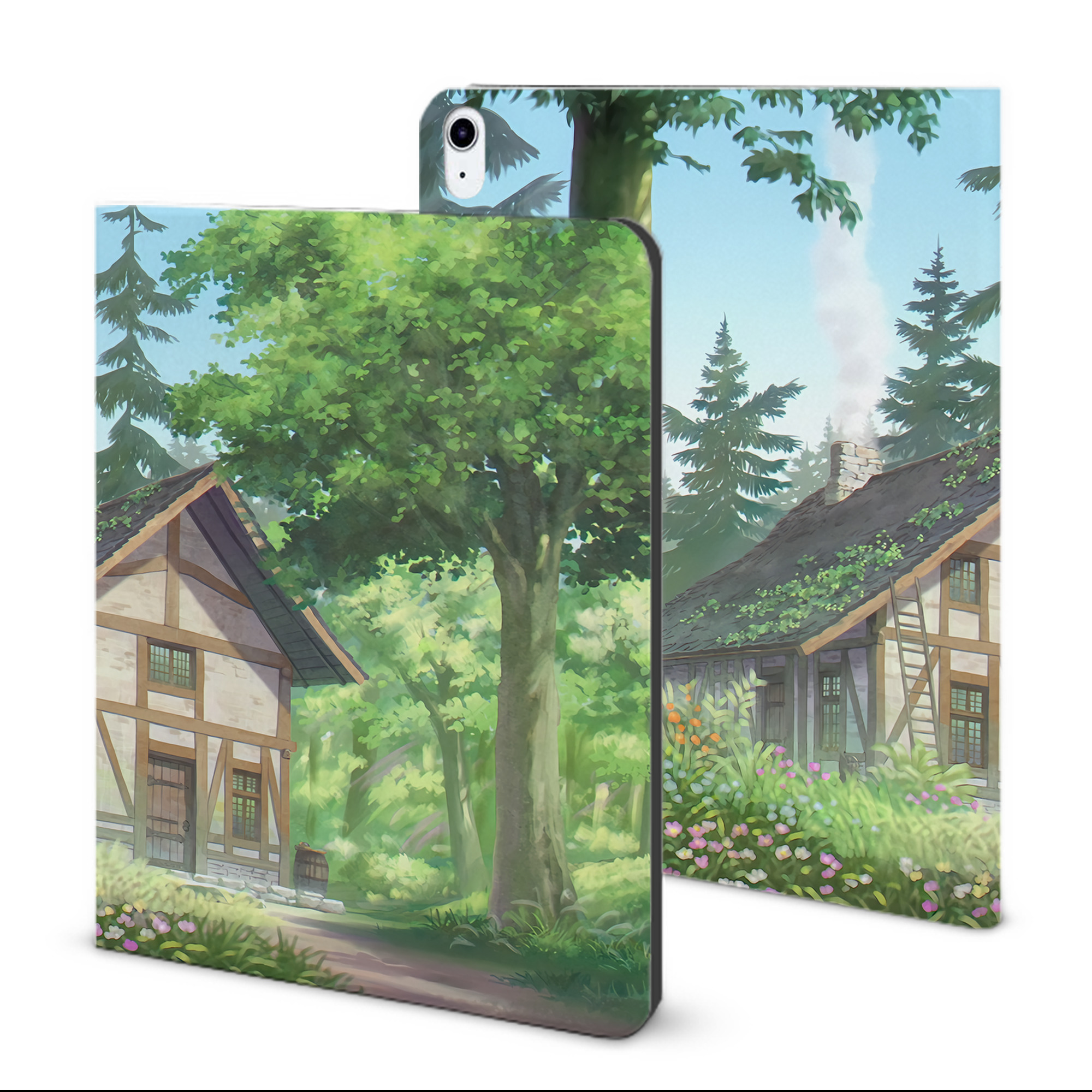 （画像用） 葬送のフリーレン Frieren IPad ケース ブック型 PUレザー TPU 耐衝撃 軽量 薄型 ペン収納なし 全面保護 IPad 各モデル対応
